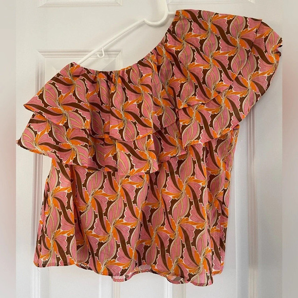 Anthropologie Devotion Twins Platania One Shoulder Top Size L - Picture 4 of 12